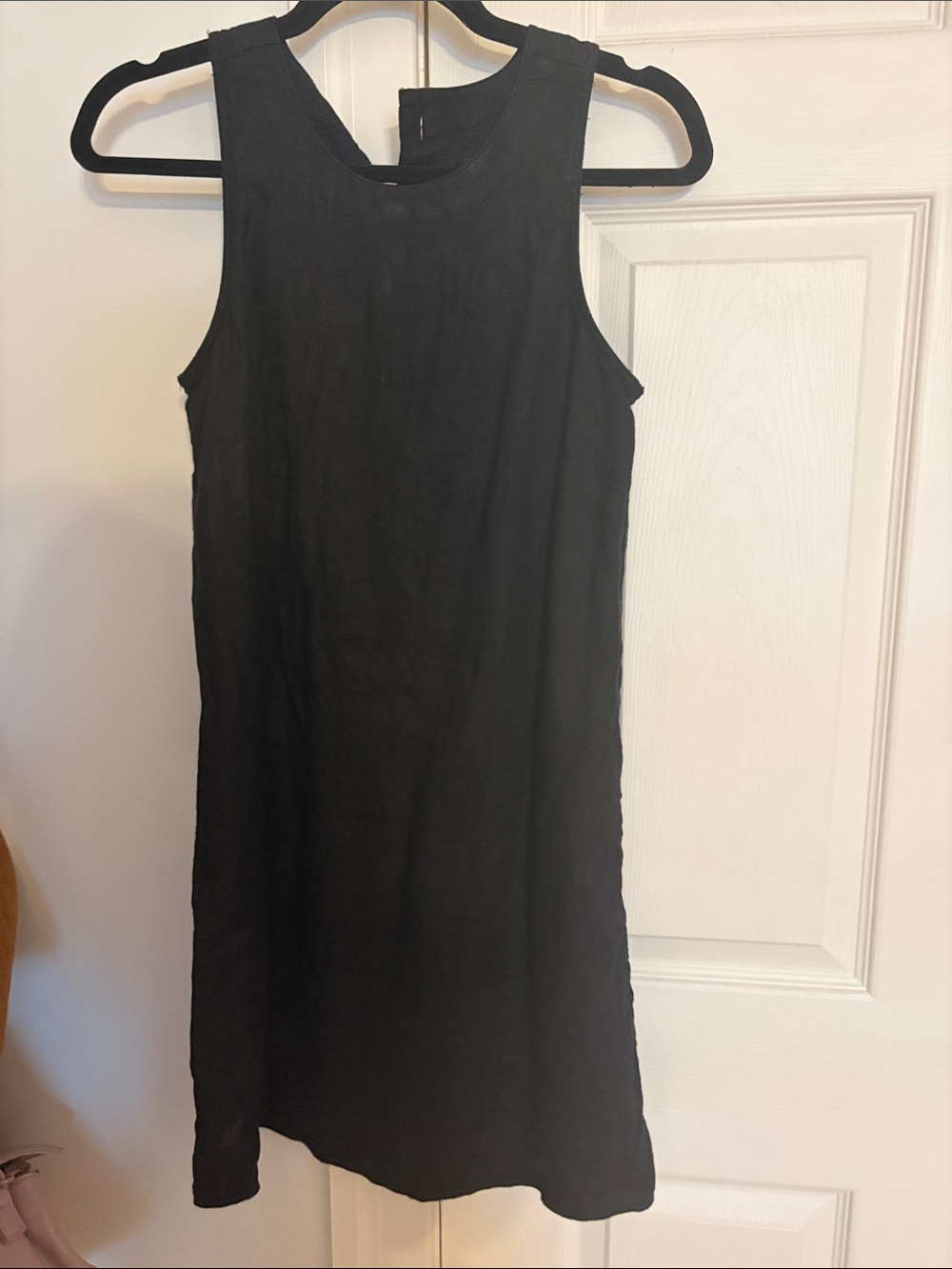 J. Crew Black Sleeveless Mini Shift Dress